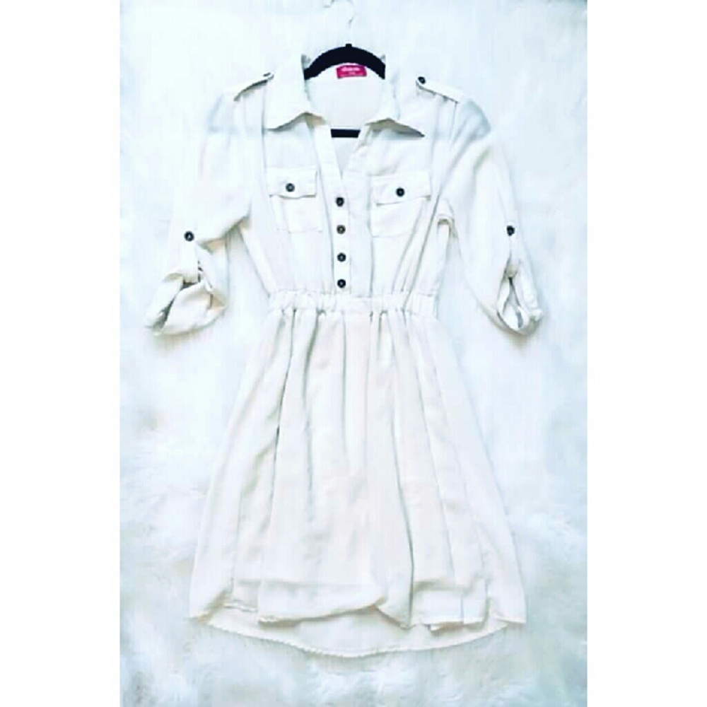 SHEER CREAM DRESS